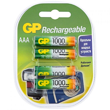 Аккумулятор GP Batteries 100AAAHC-2DECRC4 ААА 1.2 V 1000 мAч (4 штуки)