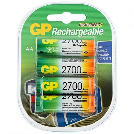 Аккумулятор GP Batteries 270AAHC-2DECRC4 АА 1.2 V 2600 мAч (4 штуки)