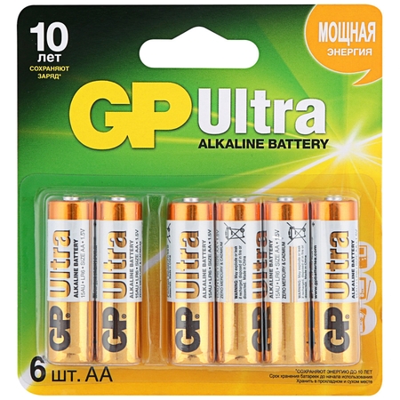 Батарейки алкалиновые GP Batteries 15AU4/2-CR6  Куркино