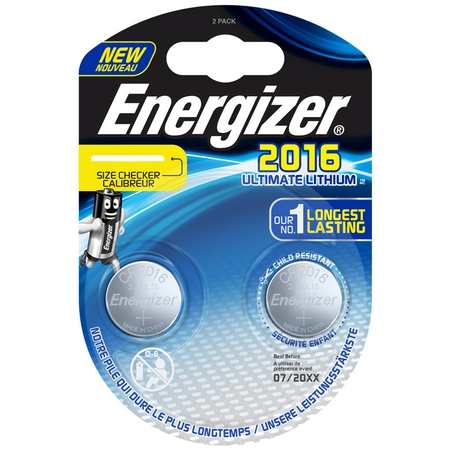 Батарейки литиевые Energizer ENR Ultimate Lithium CR 2016 FSB2 (2 штуки)