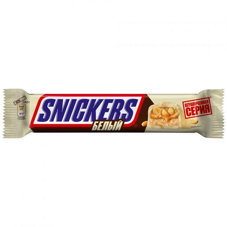Шоколадный батончик Snickers Белый 81