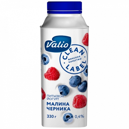 Йогурт Valio питьевой малина черника