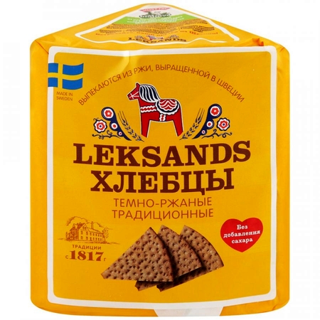 Хлебцы Leksands темно-ржаные традиционные 200