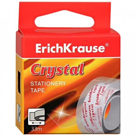 Клейкая лента ErichKrause Crystal 18х33