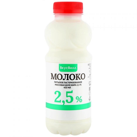 Молоко Избёнка пастеризованное 2.5% 450
