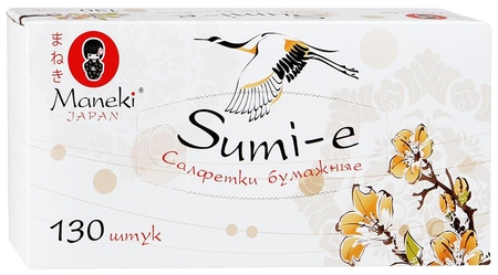 Салфетки бумажные 2-слойные Maneki Sumi-e  Озеры