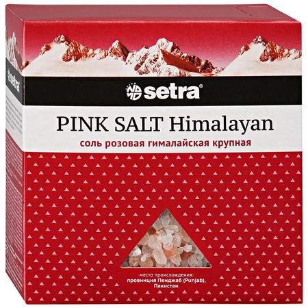 Соль Setra розовая гималайская пищевая